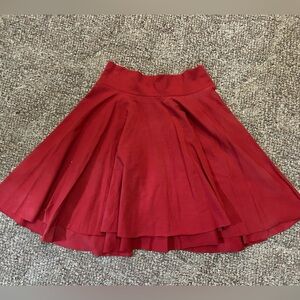 Medium - Stretchy circle Skater Red Women's Skirt